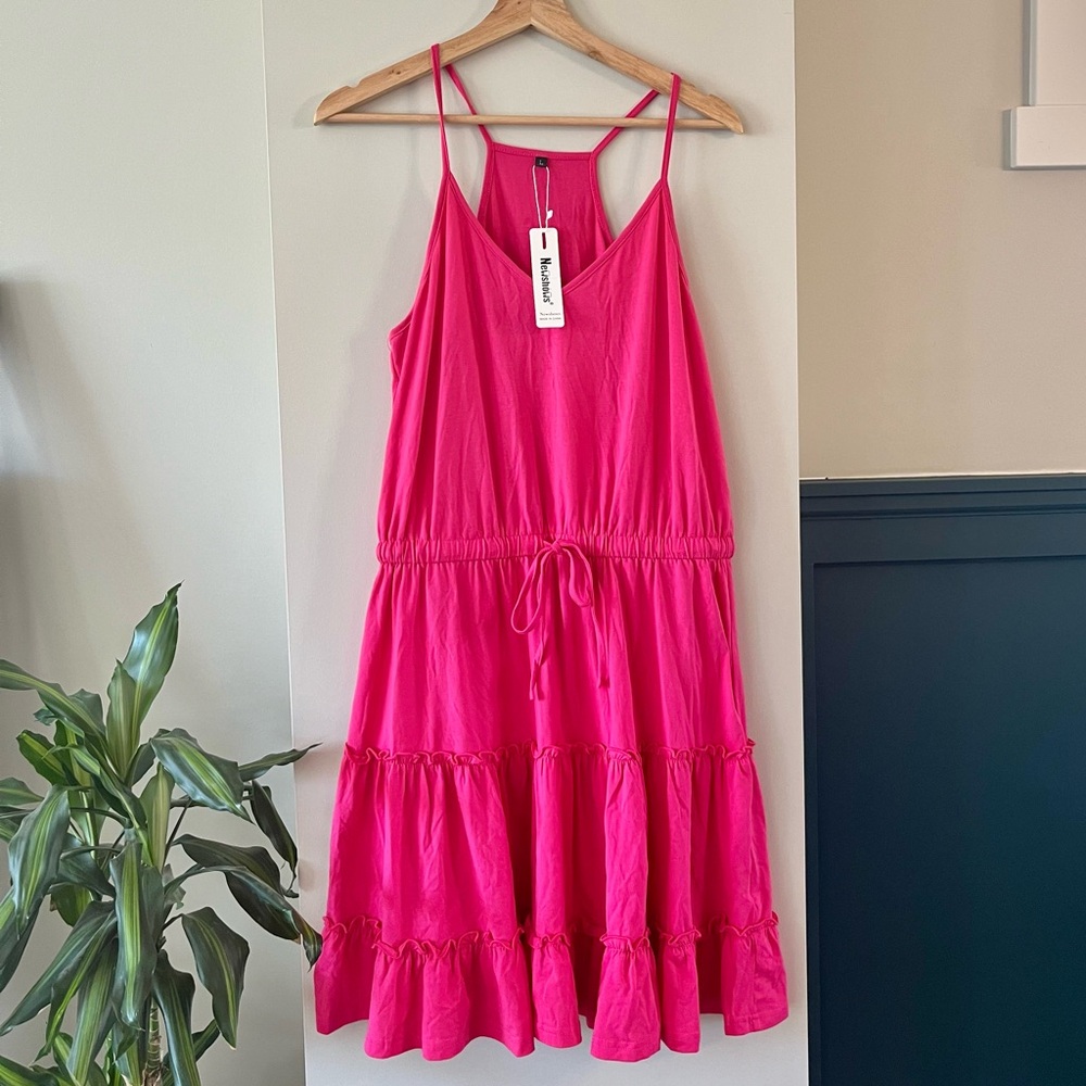 Bright Pink Sleeveless Dress